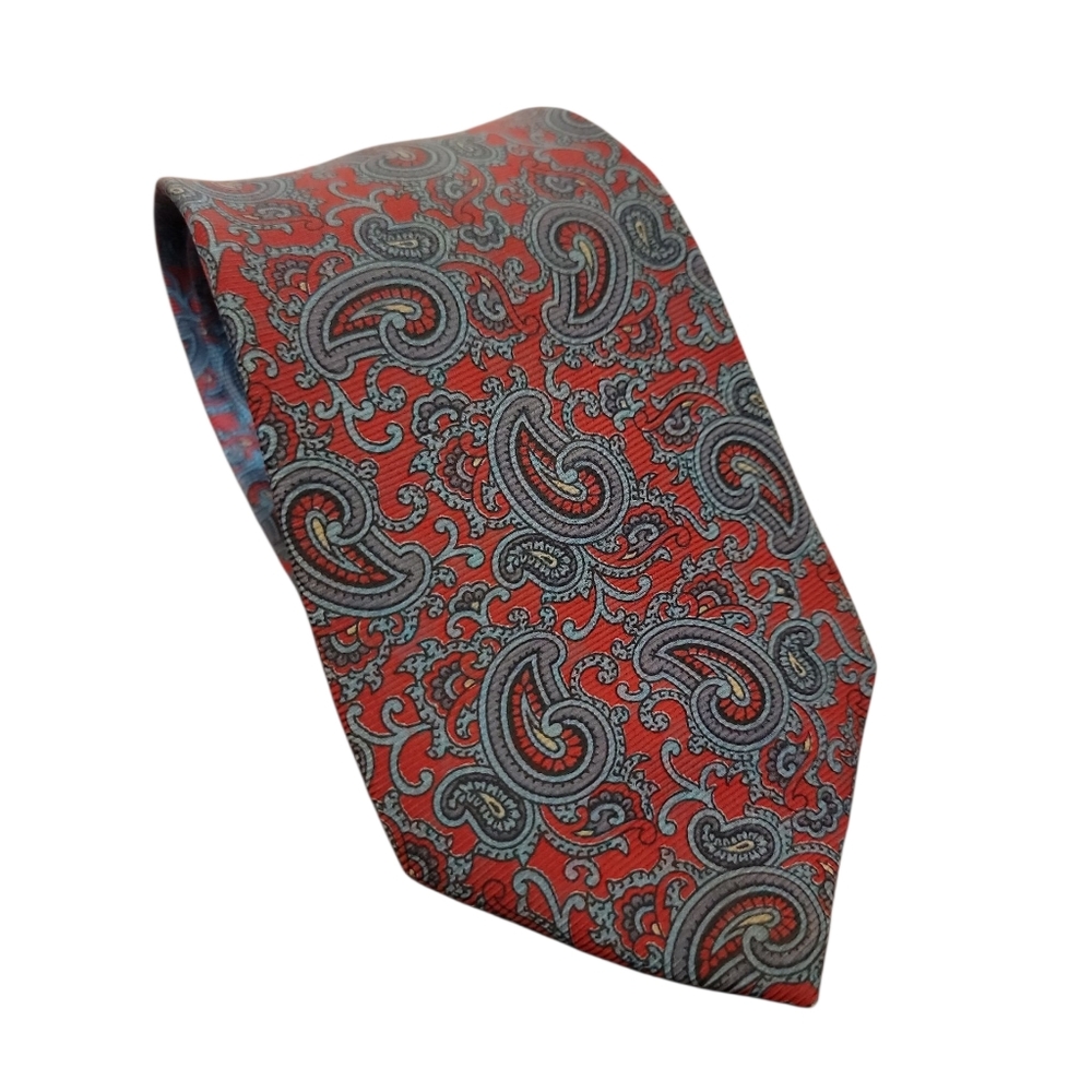 Vintage Lord Ascot Designer Luxury‎ Paisley Mens Neck Tie Classic 59in Long Silk